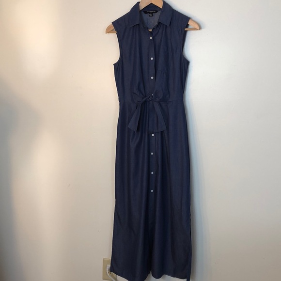 sharagano denim dress